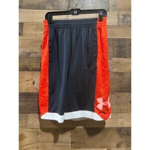Under Armour HeatGear Basketball Shorts-Loose Fit-Black/Orange-Medium